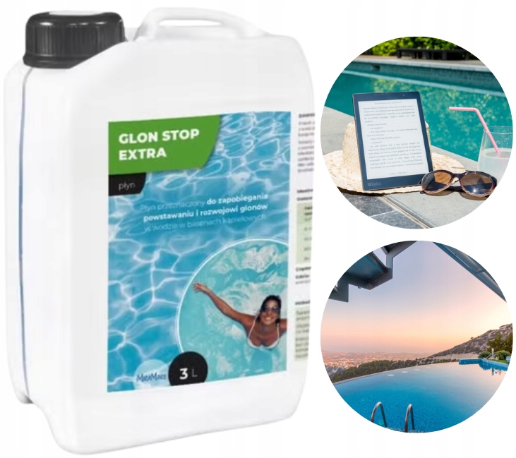 Antyglon środek na glony w basenie zielona woda 3l Glon stop MiraMare