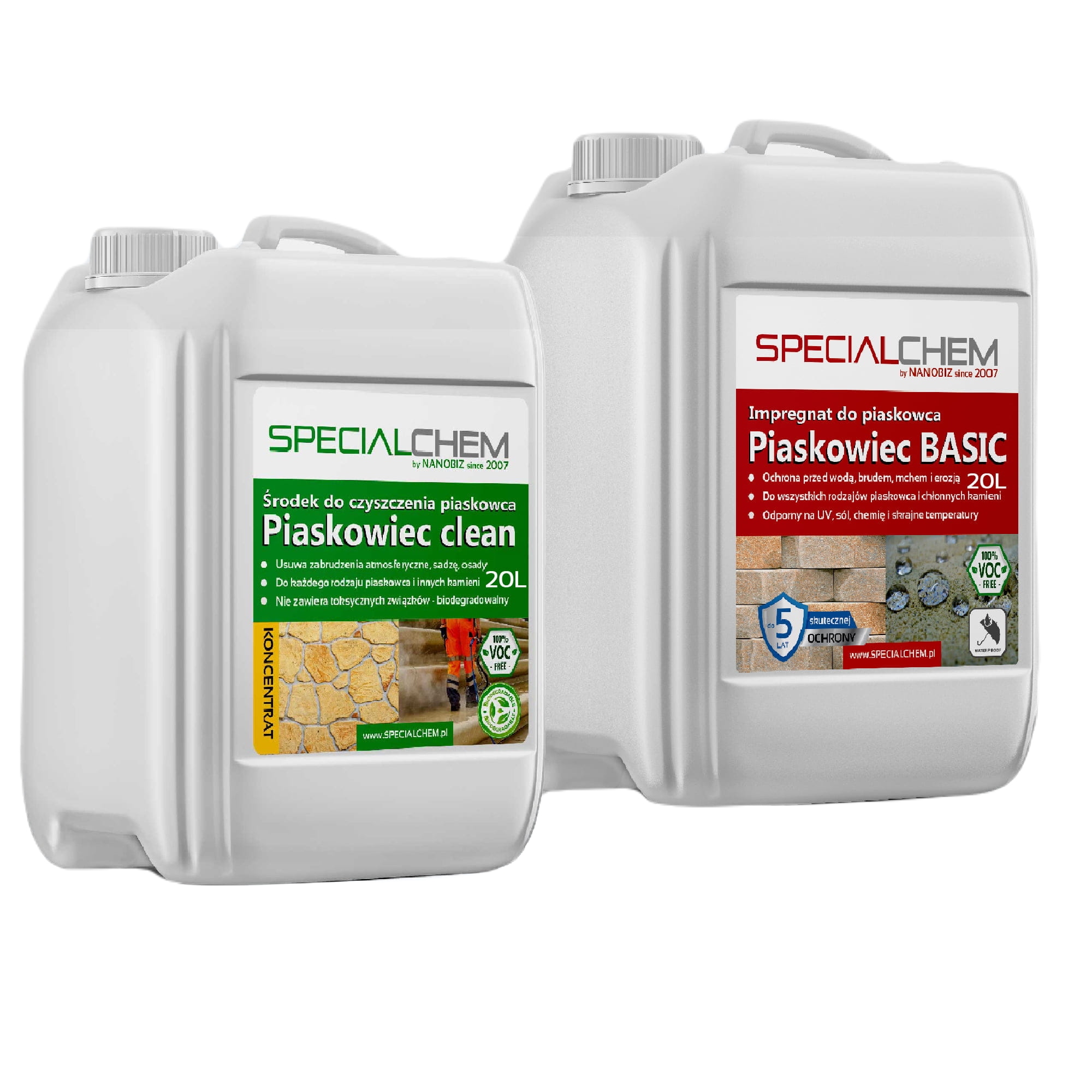 Zestaw do Piaskowca Specialchem impregnat 20l czyścik 20l