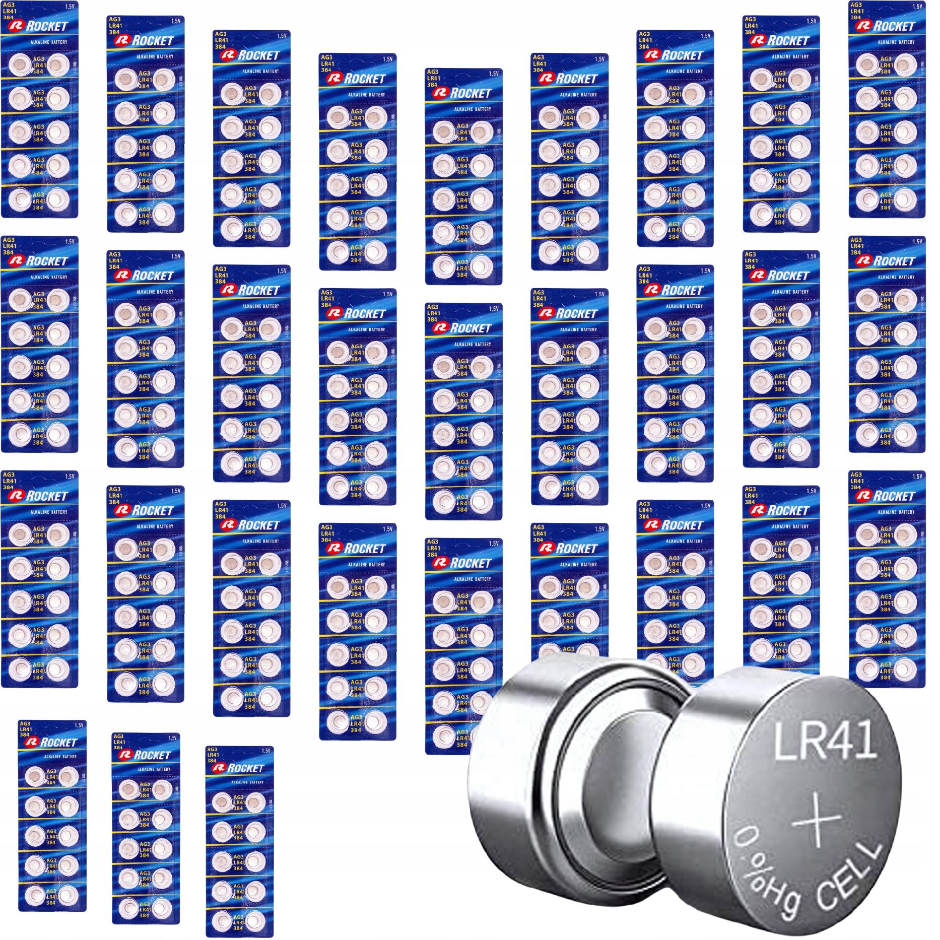 Sada 300 Ks Baterie LR41 L736F AG3 384 Alkalické Knoflíkové Baterie Časovač