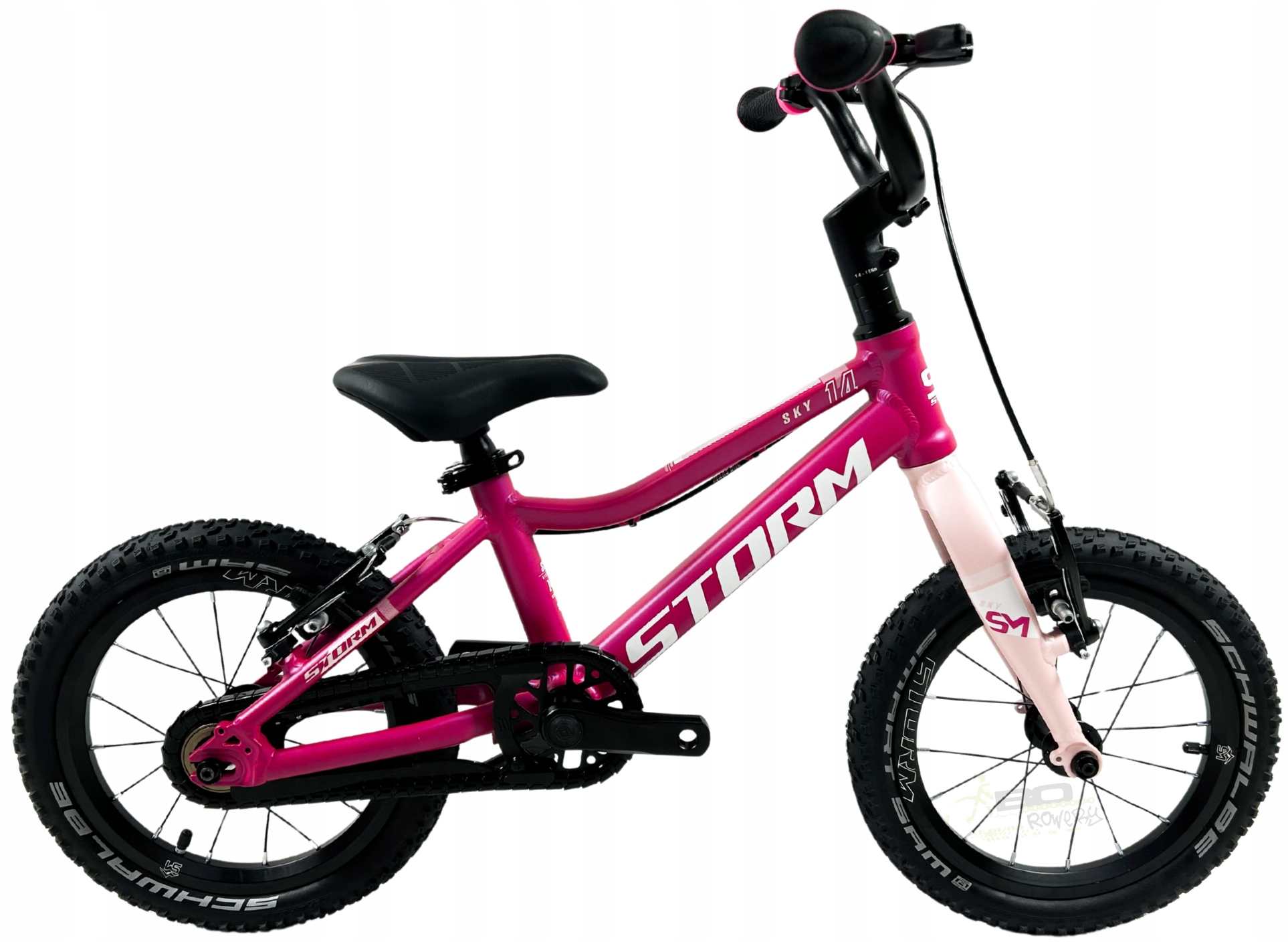 Rower Dziecięcy 14 cali Storm Sky Light lekki 5,9 Kg ciemny róż 2026