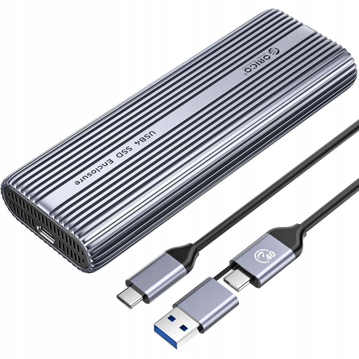 Kieszeń Orico Ssd M.2 NVMe, Usb-c 40 Gbps, z wentylatorem, metalowa