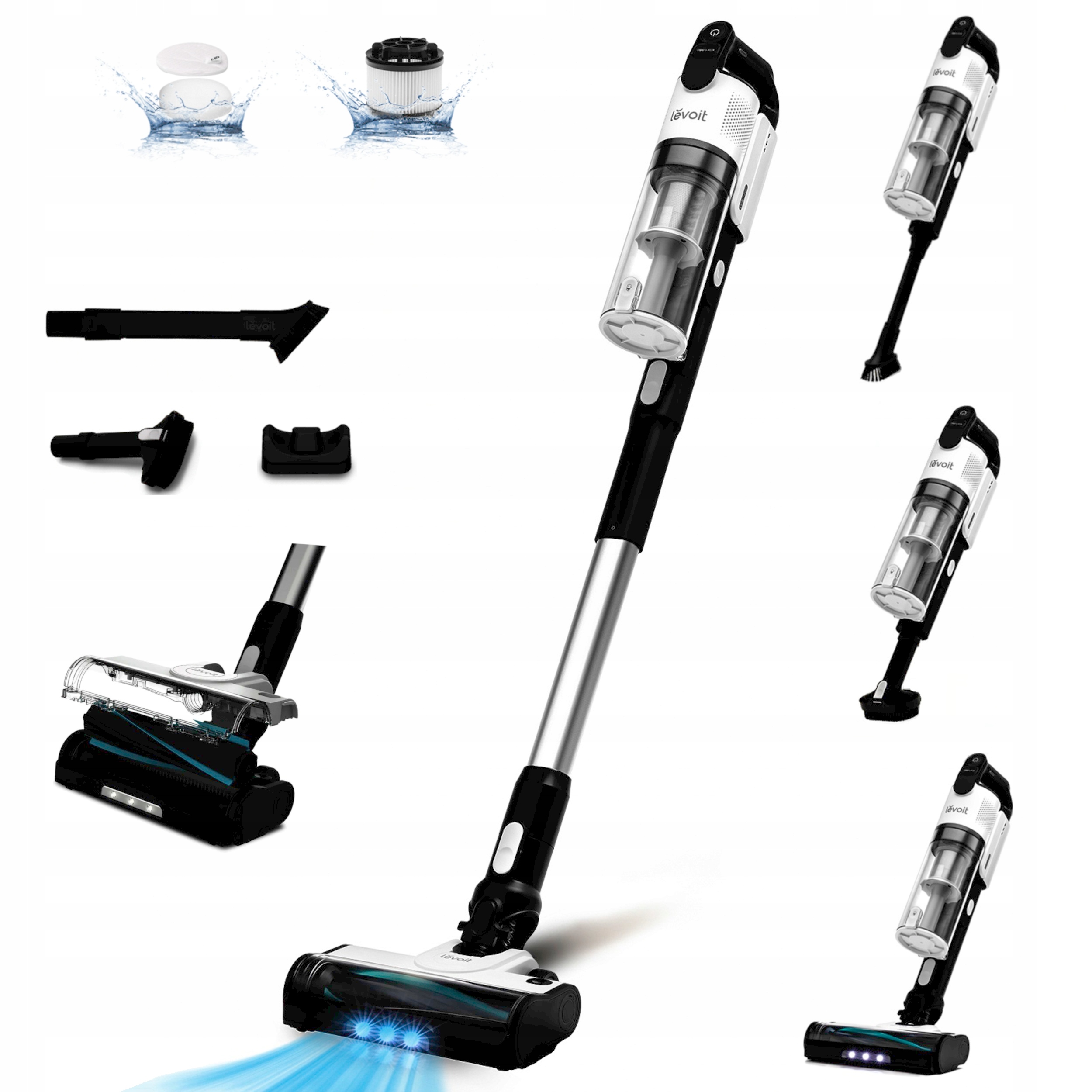 Odkurzacz bezprzewodowy pionowy Levoit LVAC-200 bezworkowy elektroszczotka