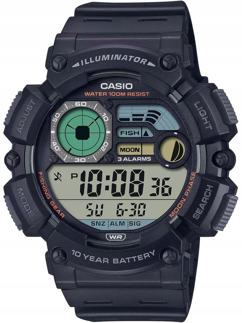 Pánské Hodinky Casio Digital Moonphase WS-1500H-1A Box