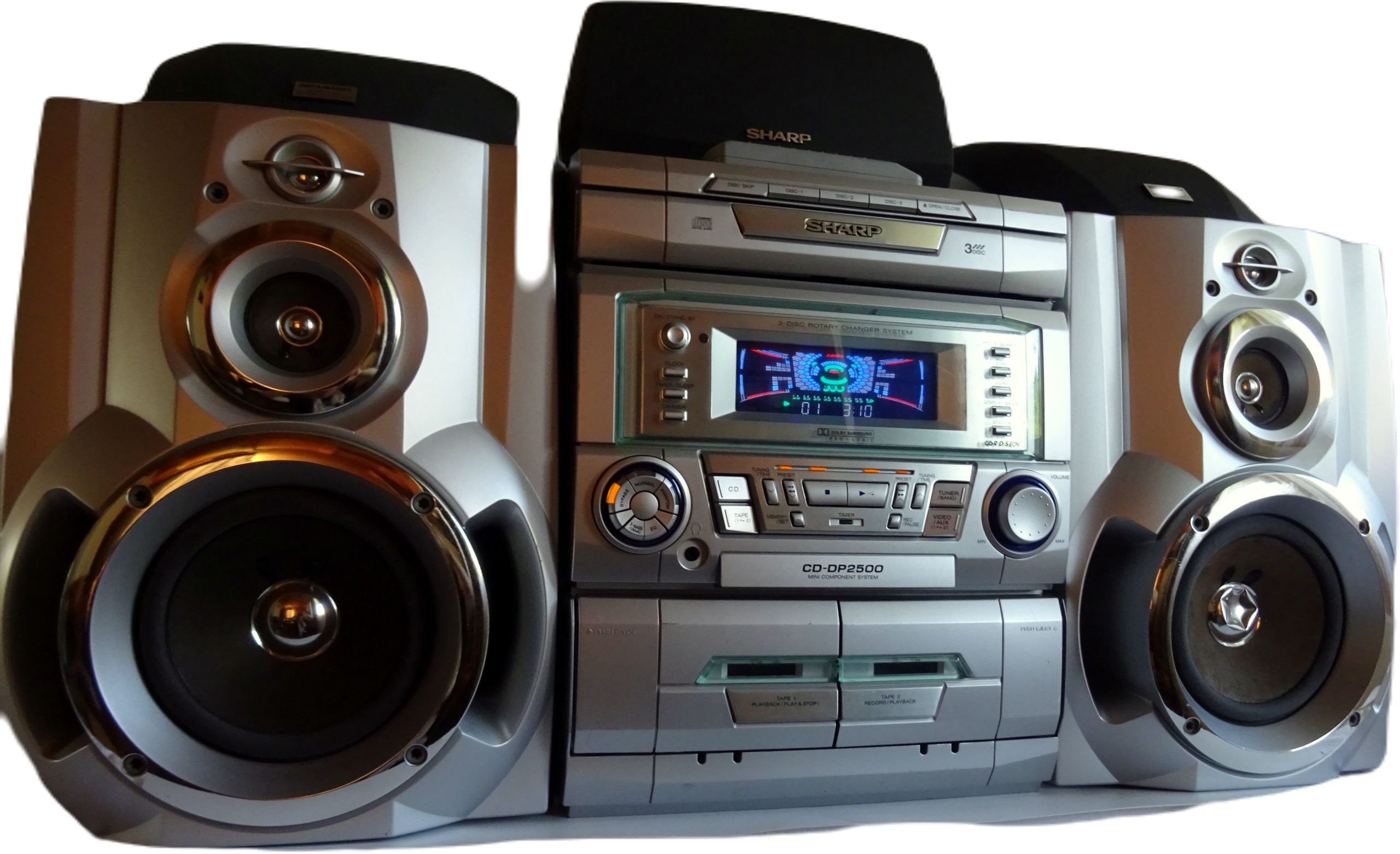 Wieża Sharp CD-DP 2500 wszystko gra oprócz tape 2