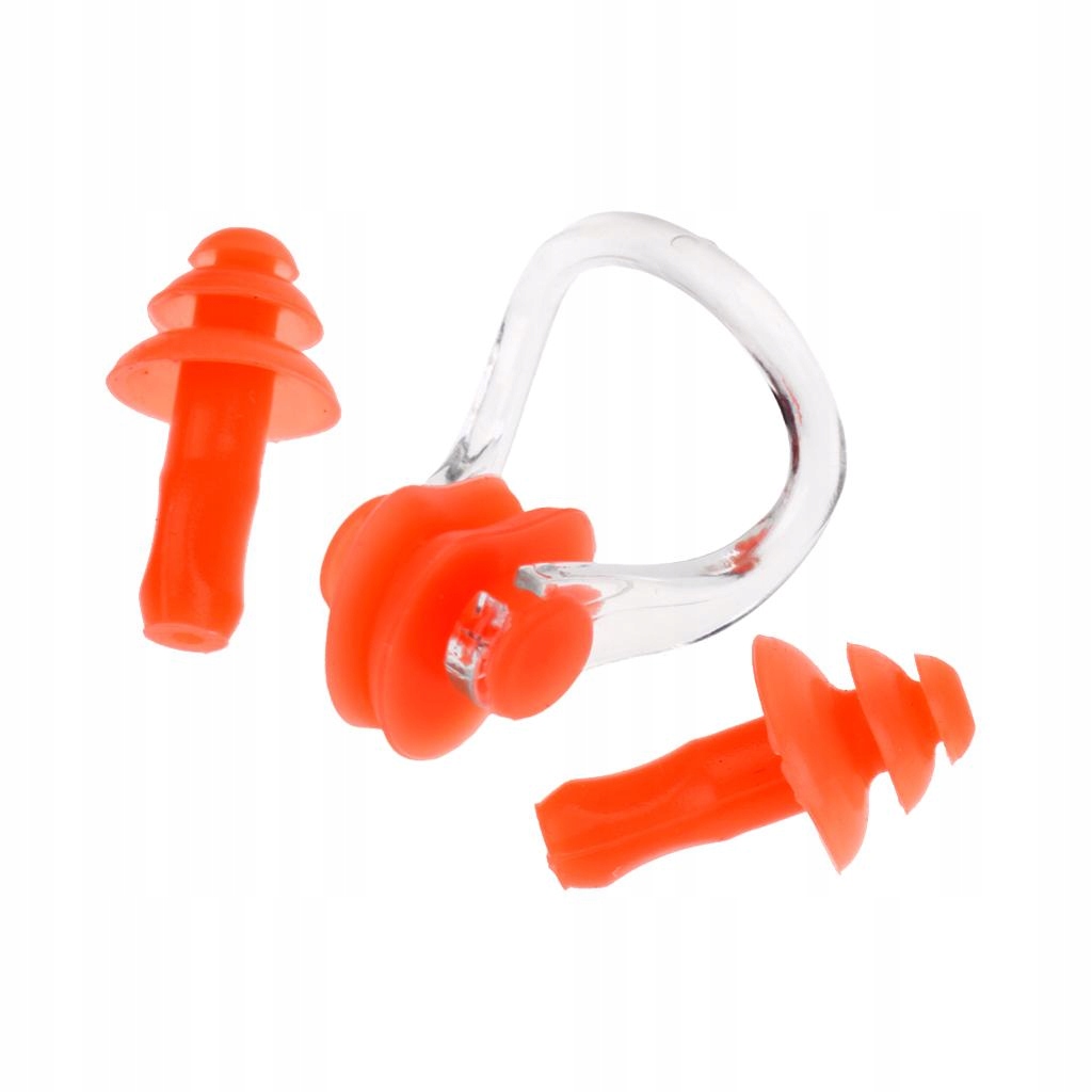 c/ Soft Silicone Nose Clip & Ear Set for Model Pływanie zatyczki do uszu zestaw klipsów na nos