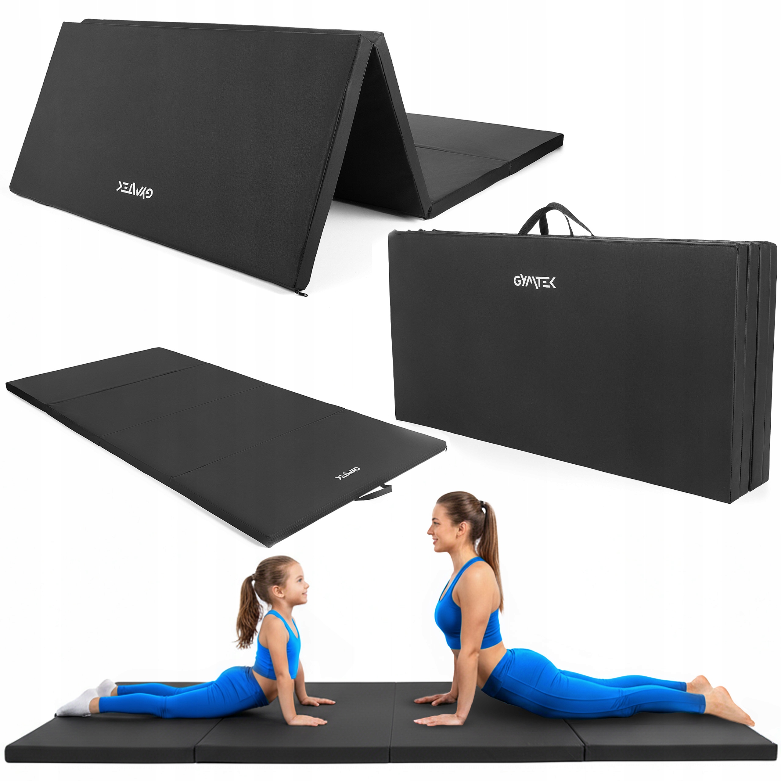 Materac Gimnastyczny Do Ćwiczeń Składany Mata Rehabilitacyjna Duża 240X120