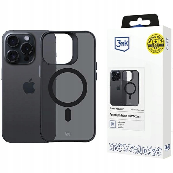 Etui 3MK Smoke MagCase do iPhone 15 Pro Max 6.7" Ochrona i Styl