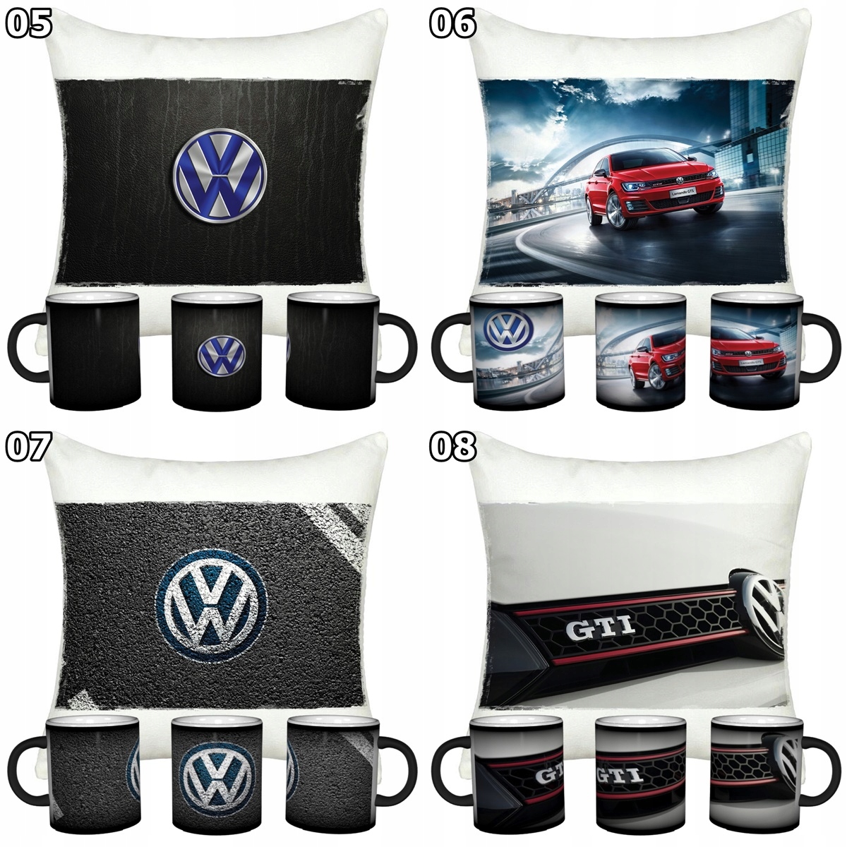 ZESTAW VOLKSWAGEN MAGICZNY KUBEK + PODUSZKA + IMIE EAN (GTIN) 5908263405097