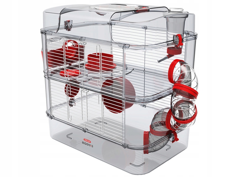 Klatka dla gryzoni Zolux Rody 3 Duo Czerwony