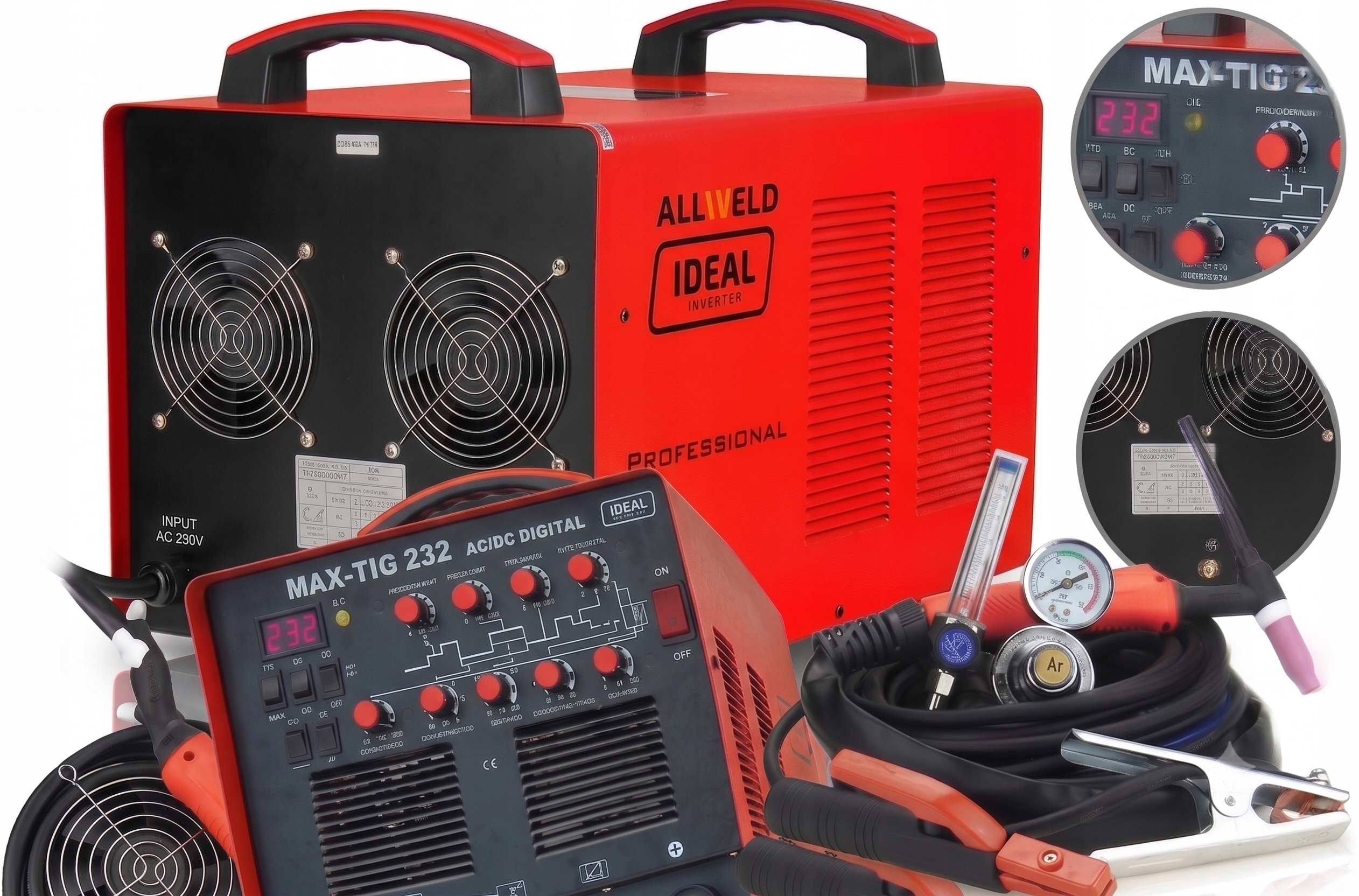Spawarka Inwertorowa Tig Ac DC Alu Puls Mma 200A 230V Maxtig Digital Ideal