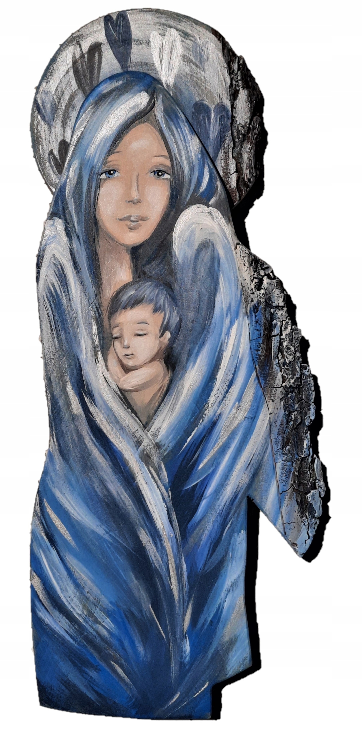 Obraz Dřevěný Velký Anděl Hand Made Malovaný