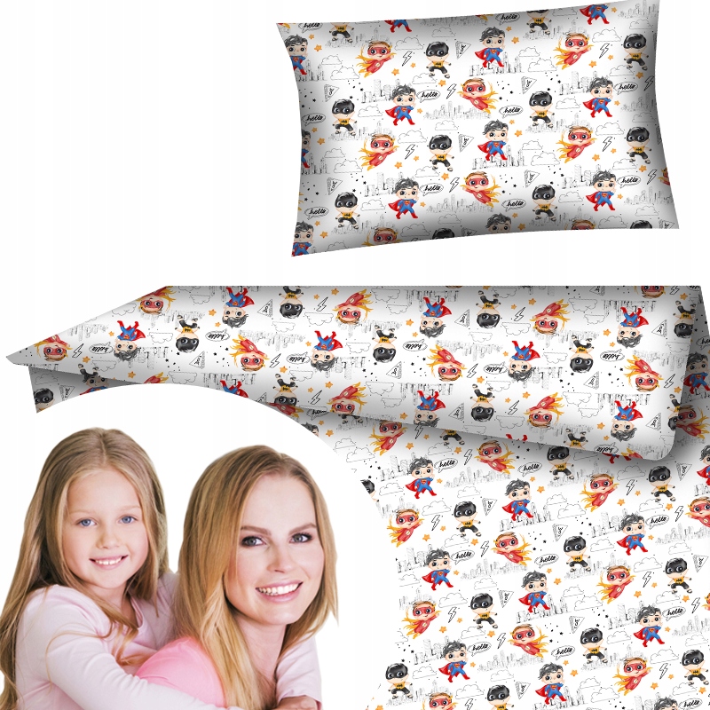 

Pościel bawełna dziecięca superbohaterowie 140x200