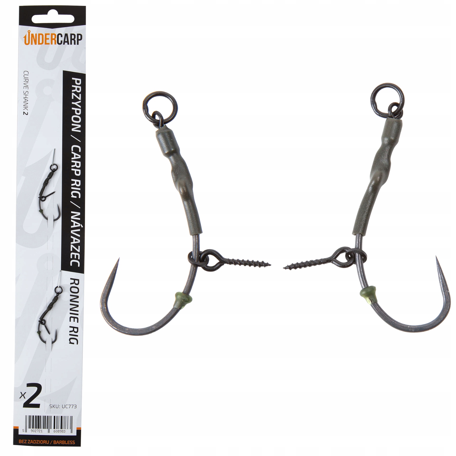 Przypon karpiowy Undercarp Ronnie Rig Bezzadziorowy 2