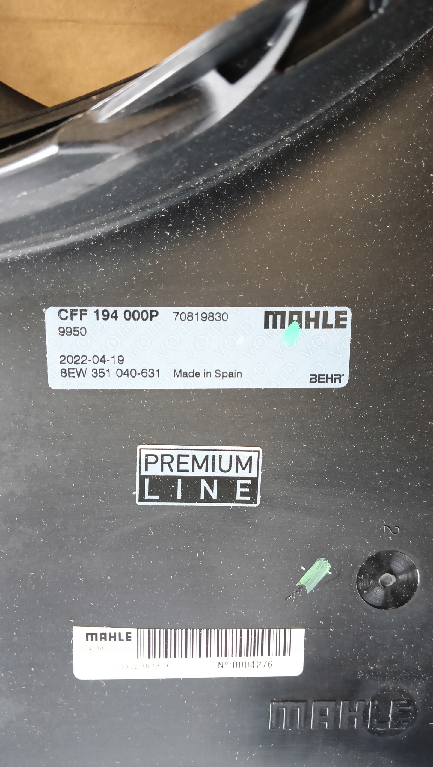 Ventilátor Chladiče Fiat Ducato 3,0 09 Mahle Cff 194 000P CFF194000P