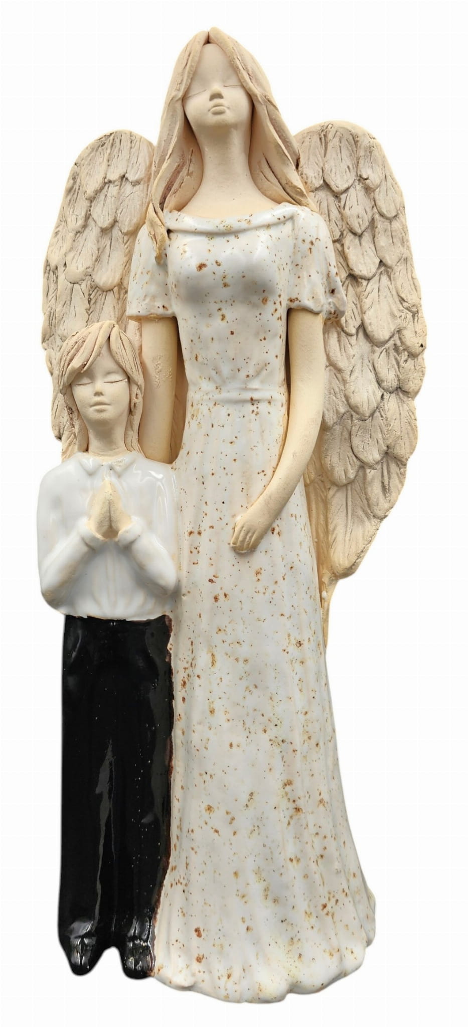 Figurka Anděl K Prvnímu Svatému Přijímání Chlapec Pár jedinečný dárek výška 35 cm