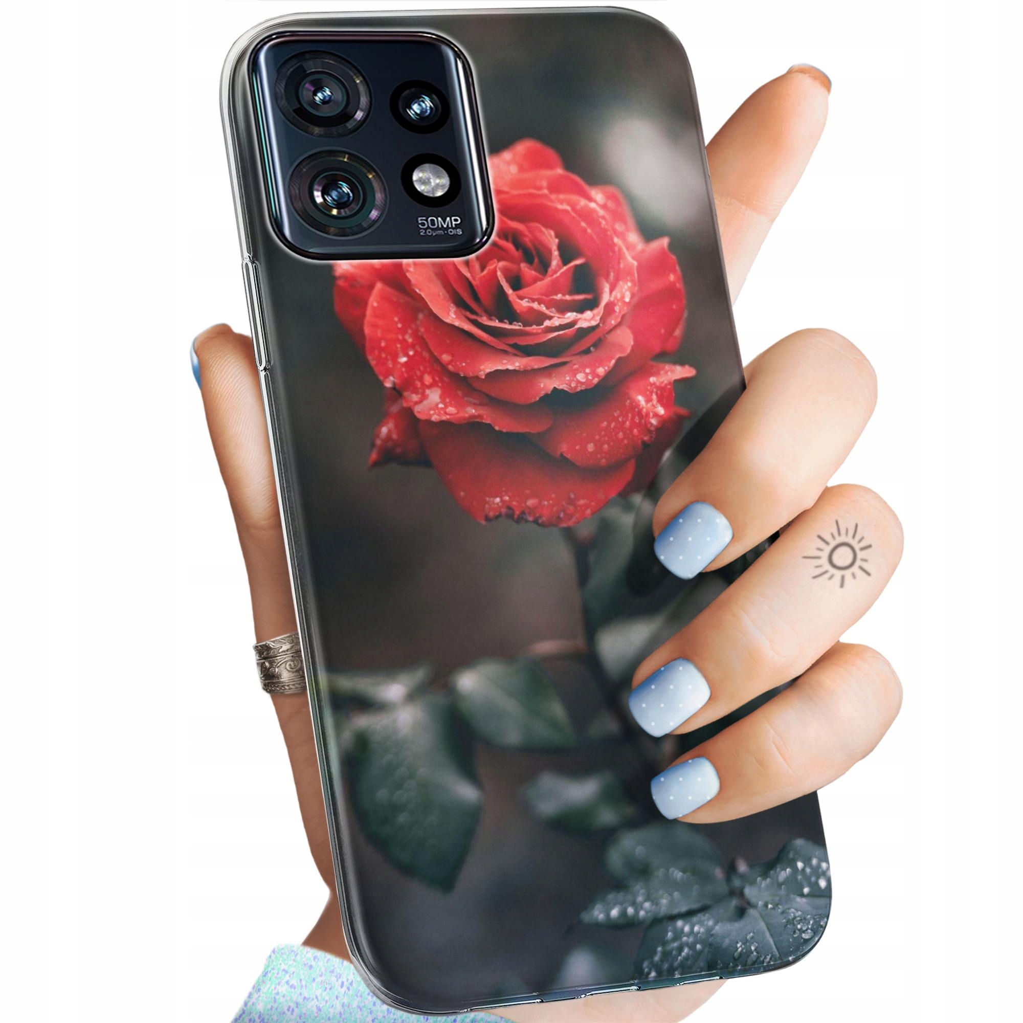Etui Do Motorola Edge 40 Pro Róża Z Różą Rose Obudowa Pokrowiec Case