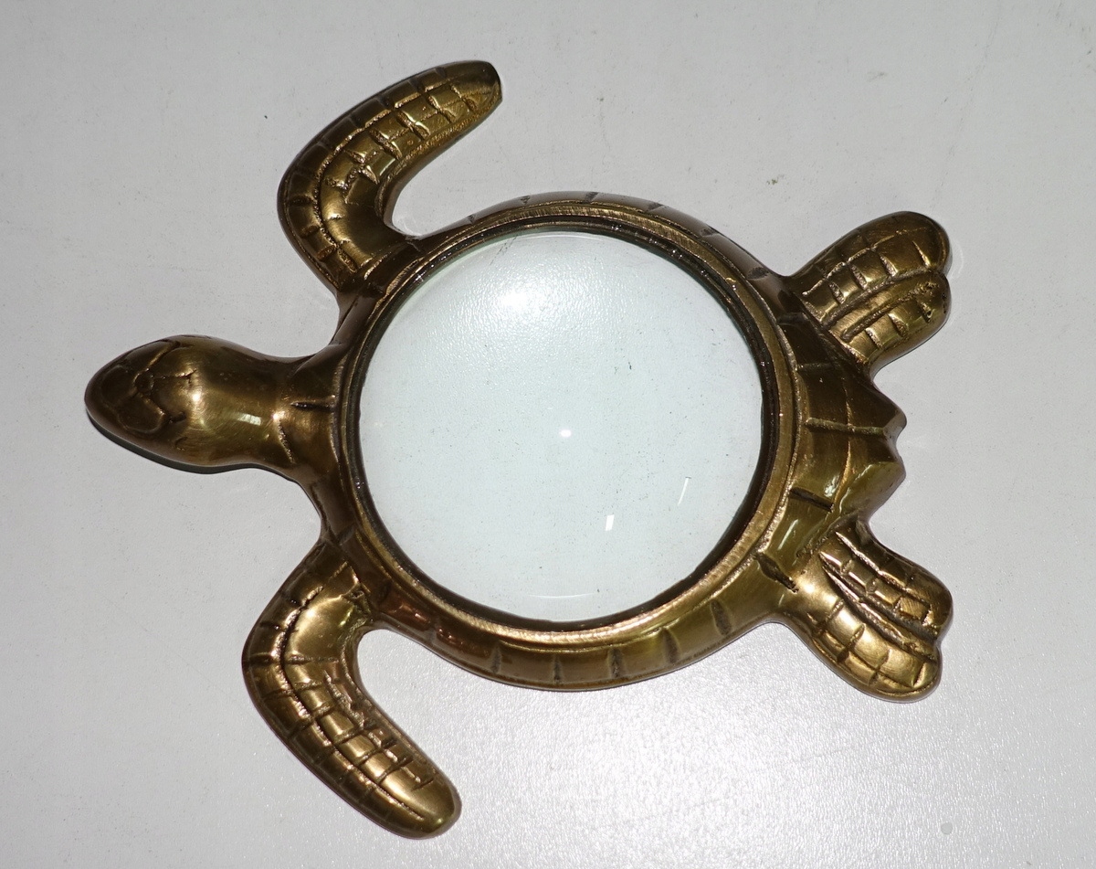 Pracovní Lupa na Psací Stůl sklo zvětšující Želvu