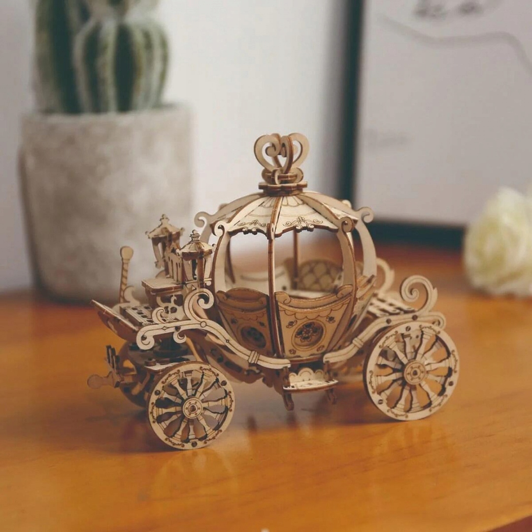 Kareta Karoca drewniana Puzzle 3D model składany Materiał drewno