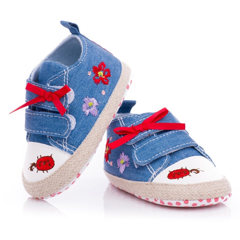 Trampki niemowlęce 80-86 buciki adidaski jeansowe