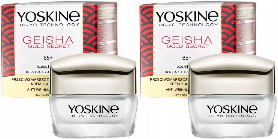 2 x Yoskine Geisha Gold Secret Denní a noční krém 65+ Lifting Vrásky