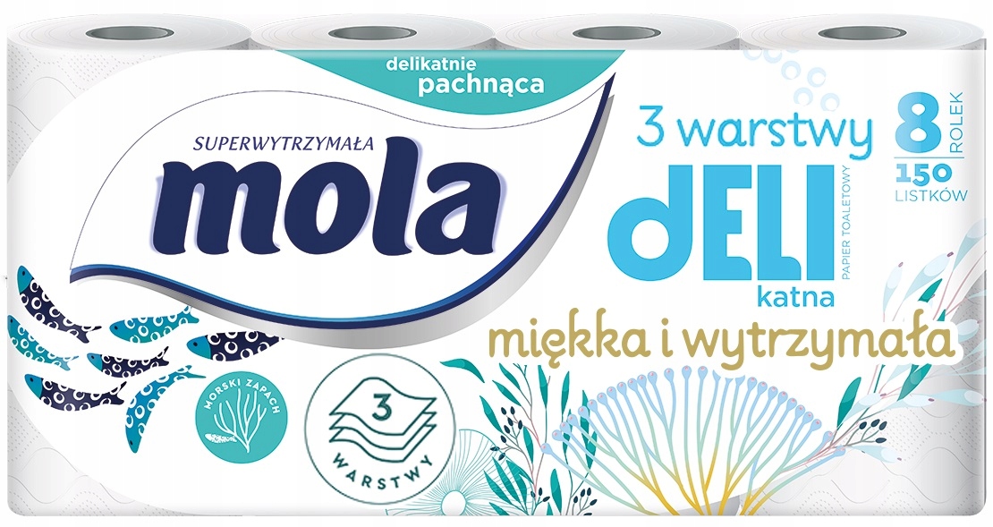 

Mola Delikatna Morska papier toaletowy 3W 8 rolek
