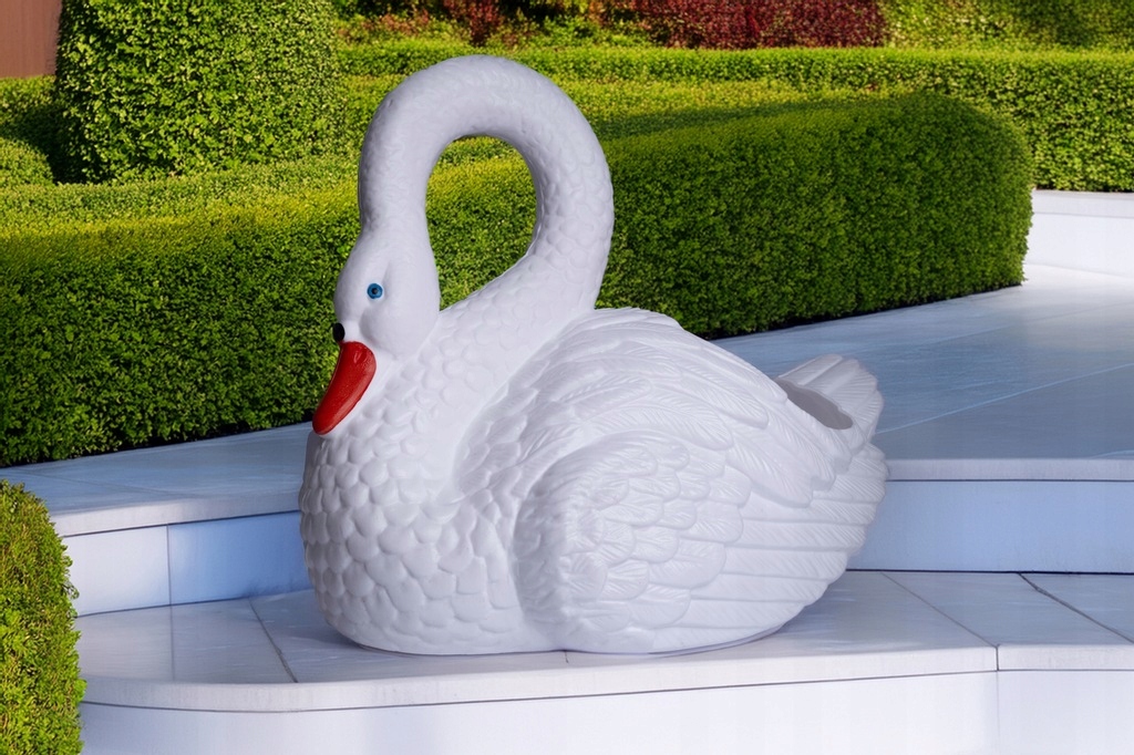 Łabędź Figura ogrodowa Donica Ozdoba Osłonka Duża H:50cm