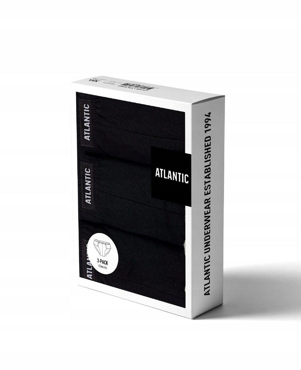 Klasyczne slipy ATLANTIC 100% bawełna 3BMP-006 Komfort i Styl w jednym L Model 3BMP-006