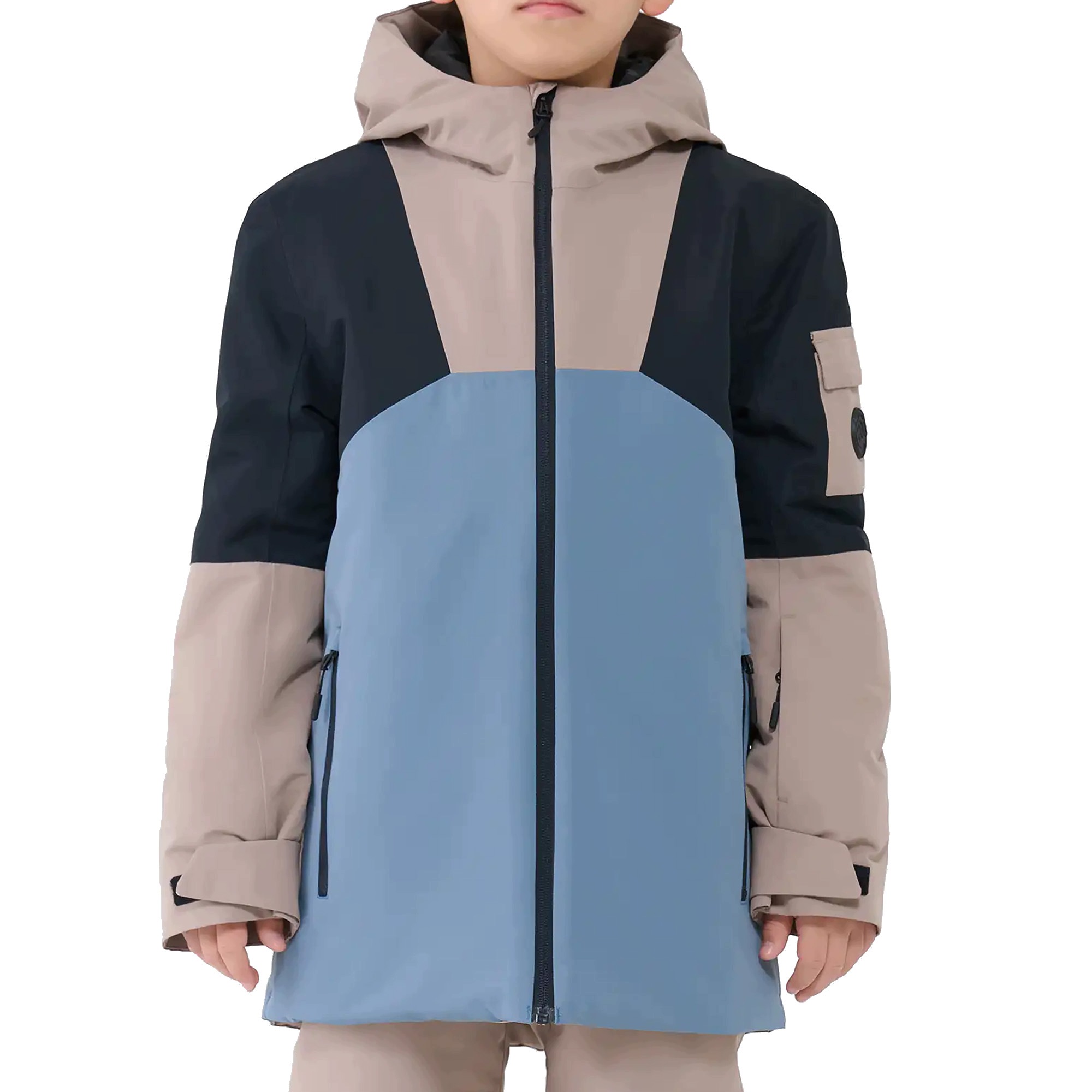 Kurtka snowboardowa dziecieca 4F M0837 light brown