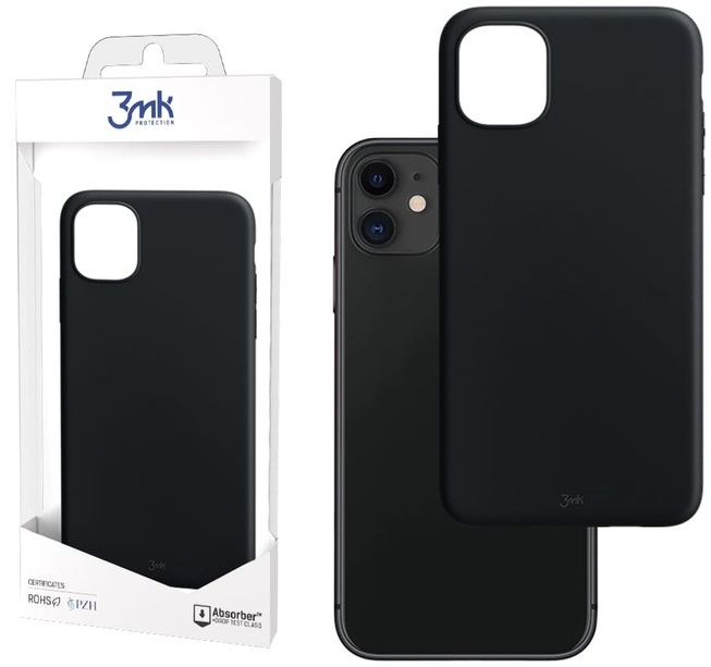 

Czarne Odporne Etui do iPHONE 11 3mk Matt Case