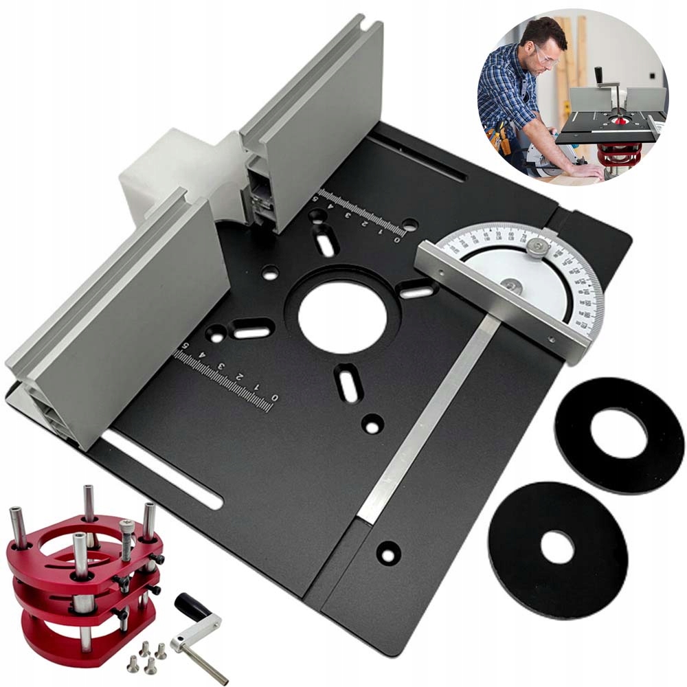 Hliníková Deska Frézovací Stůl Pro Frézování Dřeva S Zvedákem, Úhlové Pravítko