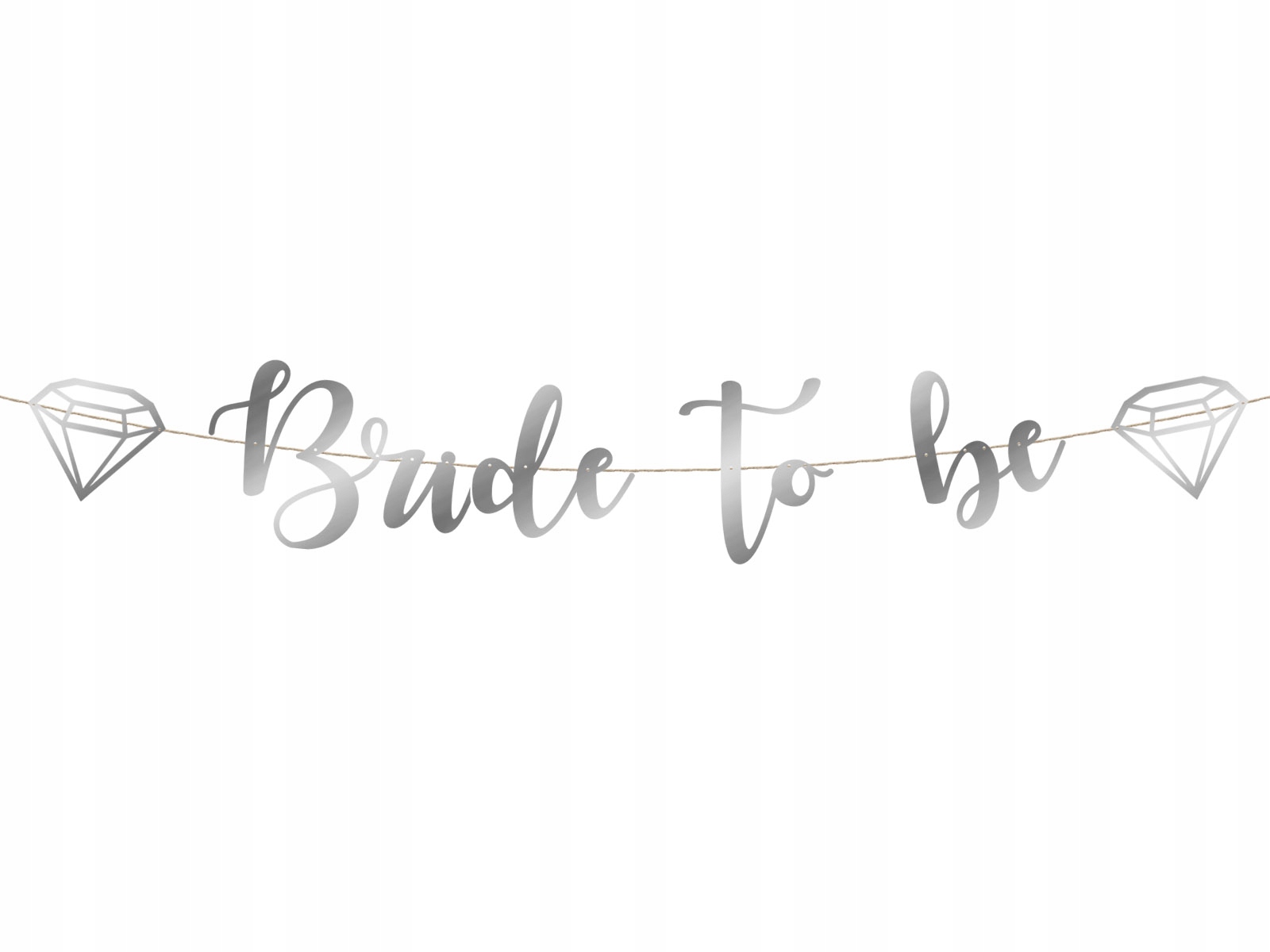 

Baner srebrny z napisem Bride To Be 140cm