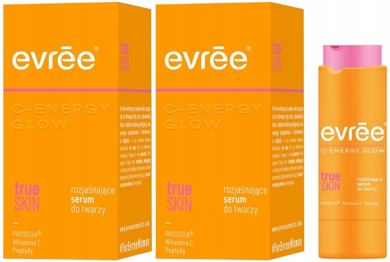2 kusy C-Energy Glow Rozjasňující sérum na obličej 25 ml Evree Peptidy