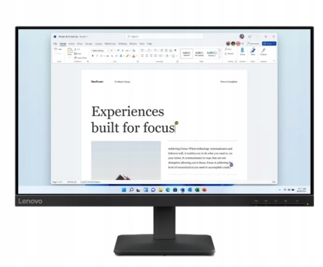 Monitor Lenovo L24-4e 23,8" Fhd Ips Hdmi Vga 68C2KAC1EU