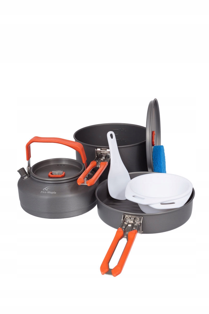 Zestaw naczyń turystycznych kempingowych Fire-maple Feast 2-ORANGE