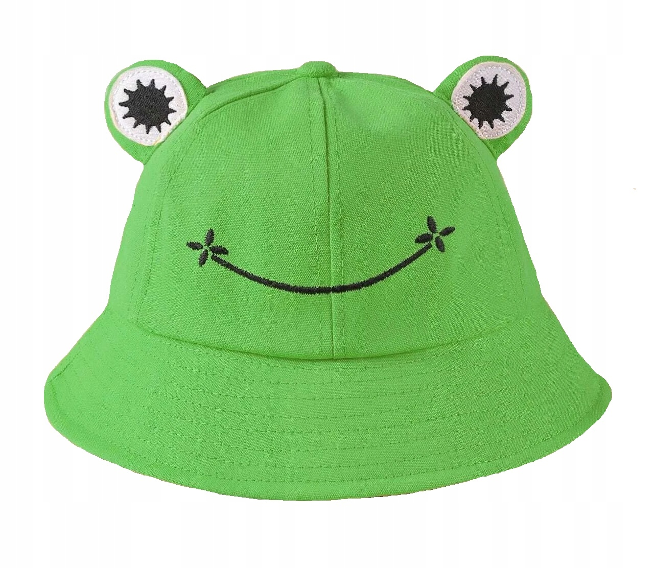 

Kapelusz Bucket Hat Zielony Żaba Uszy Regulacja