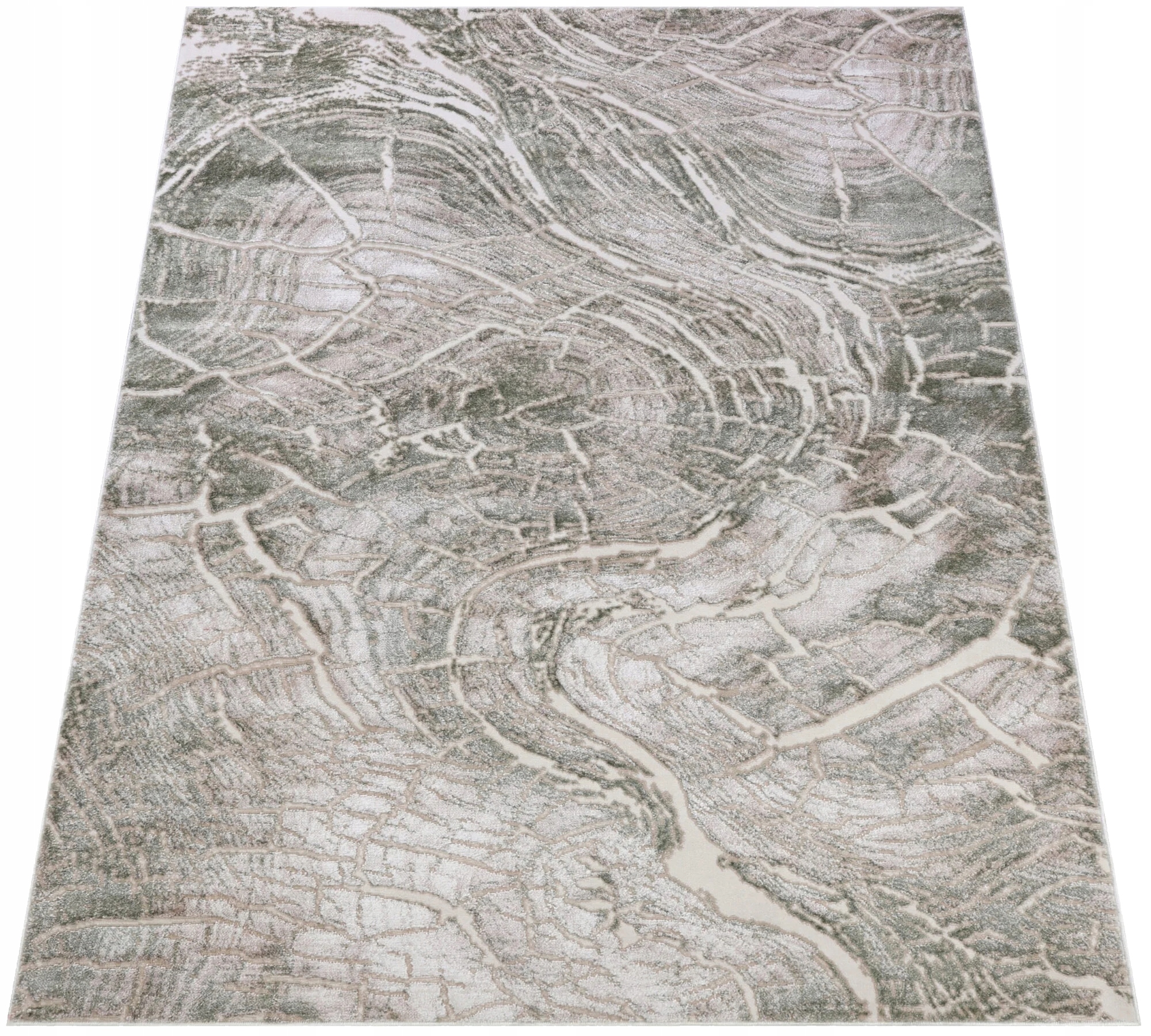 Koberec Komo 160x230 Štýlový Moderný s leskom béžovozelený w28