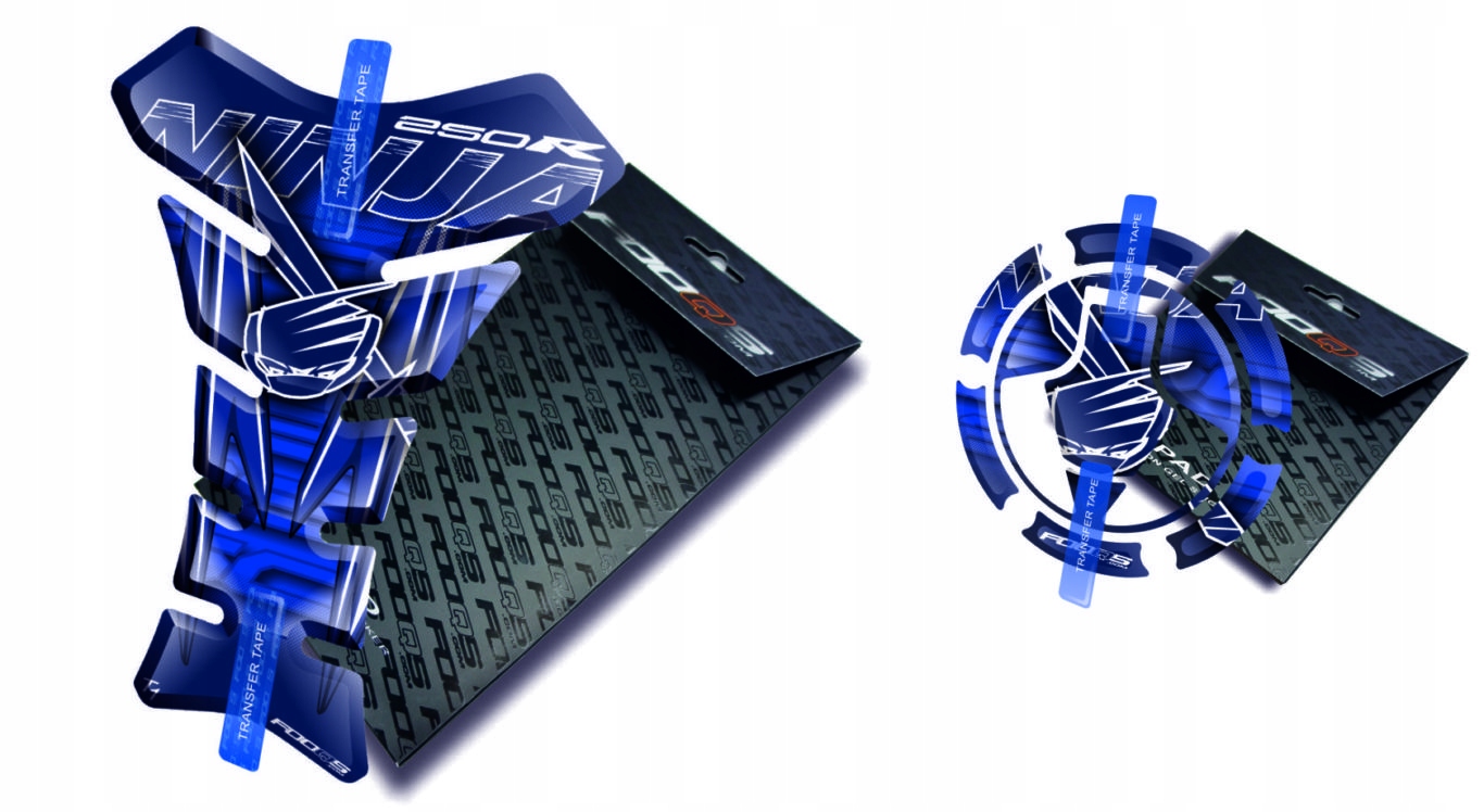 Tank-pad Cap-pad od společnosti Fooqs Kawasaki Ninja 250R Modrý