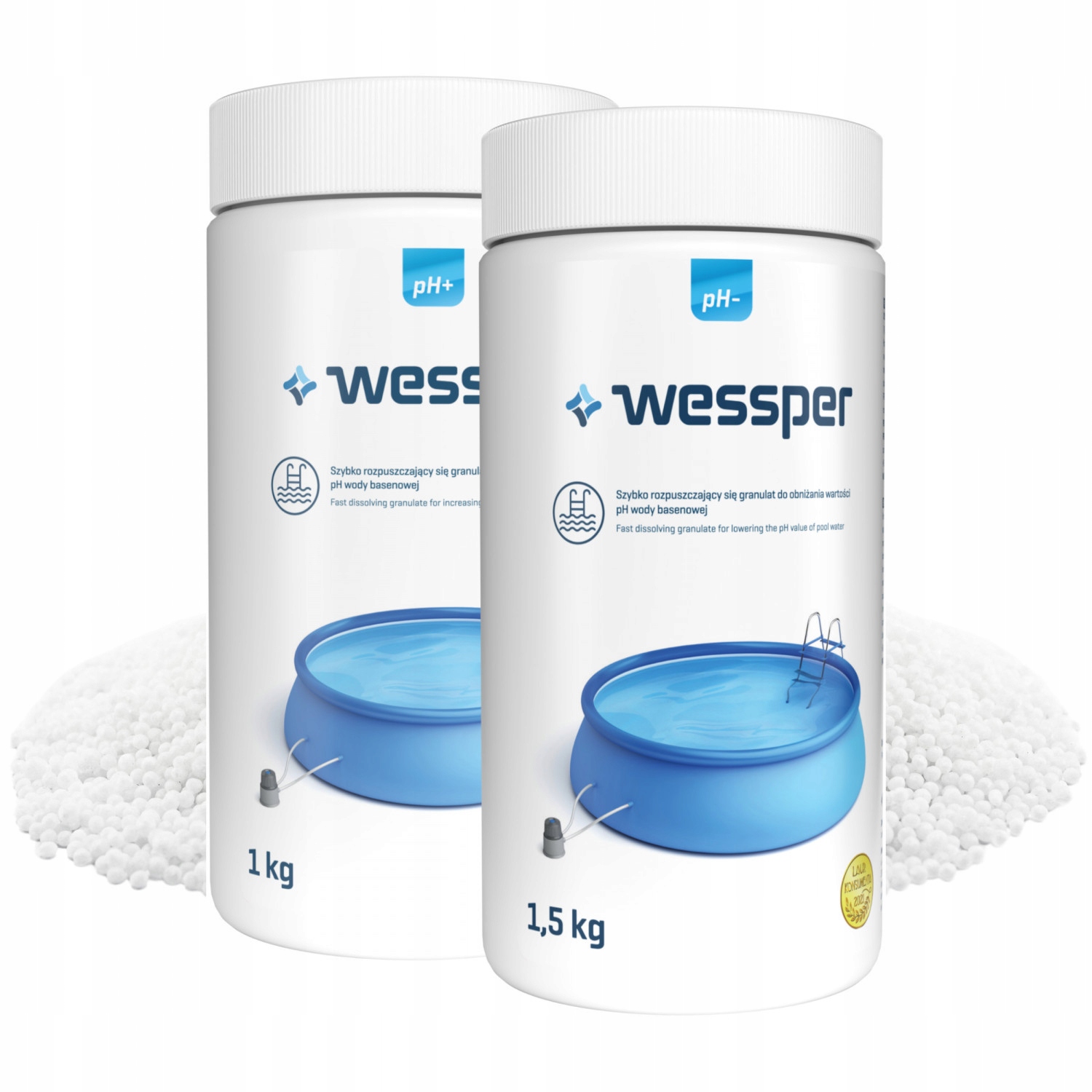 

Zestaw Ph- Minus 1kg Ph+ Plus 1,5kg Korekta Basen