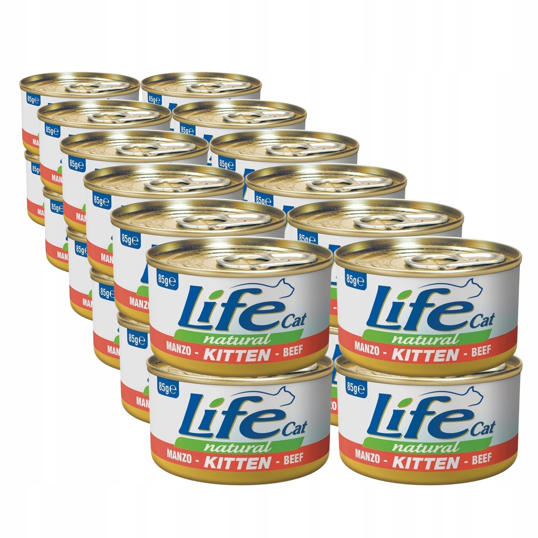Levně Life Cat Natural Kitten Krmivo pro koťata konzerva Set 24x85 g Hovězí maso