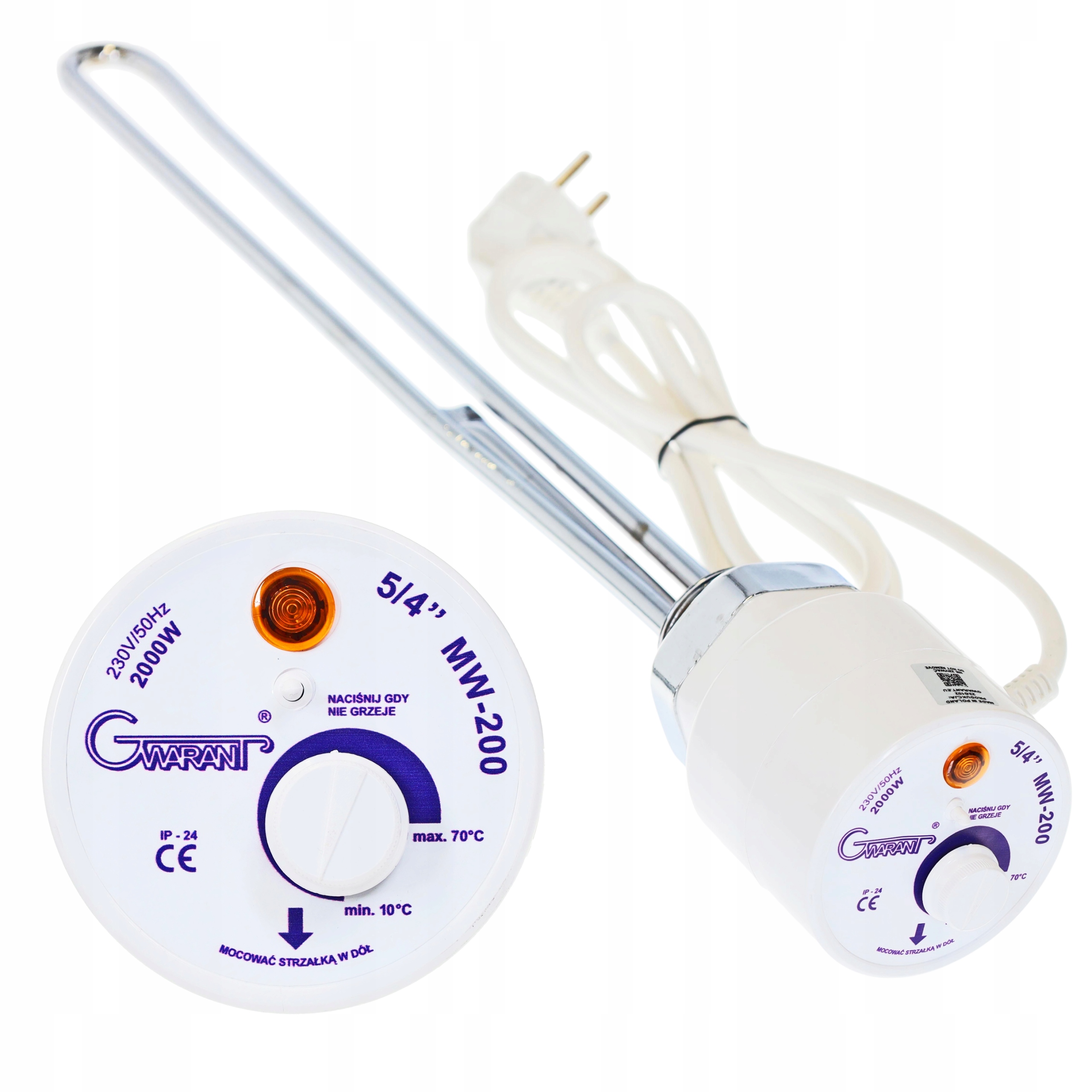 GRZAŁKA do BOJLERA 2000W 2 kW 5/4 z TERMOSTATEM