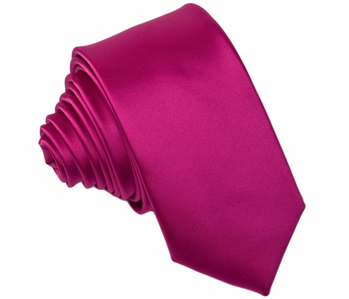 SLIM FIT Wąski 6cm Śledź Żakardowy Krawat Męski do Garnituru Gładki gs90 Model Slim Fit