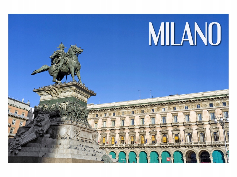 

Mediolan Piazza del Duomo Magnes na lodówkę