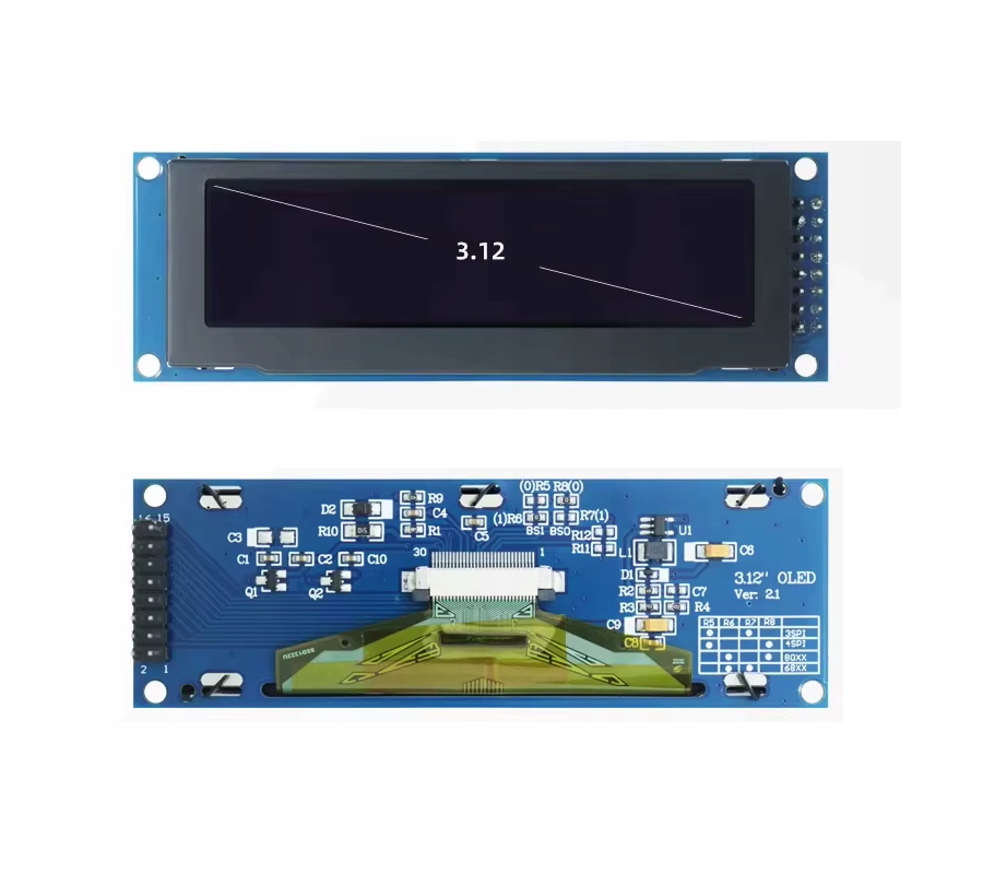 Oled displej 3.12 Bílý 256x64 SSD1322