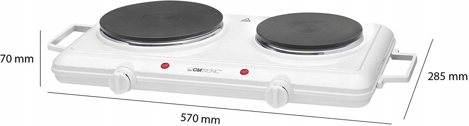 TURYSTYCZNA KUCHENKA ELEKTRYCZNA DWUPŁYTOWA DWUPALNIKOWA 2 PALNIKI 2500W Marka Clatronic