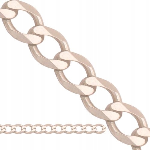 Lesklý pancéřový řetízek z bílého zlata 585, klasický lesklý vzor, unisex, 14k