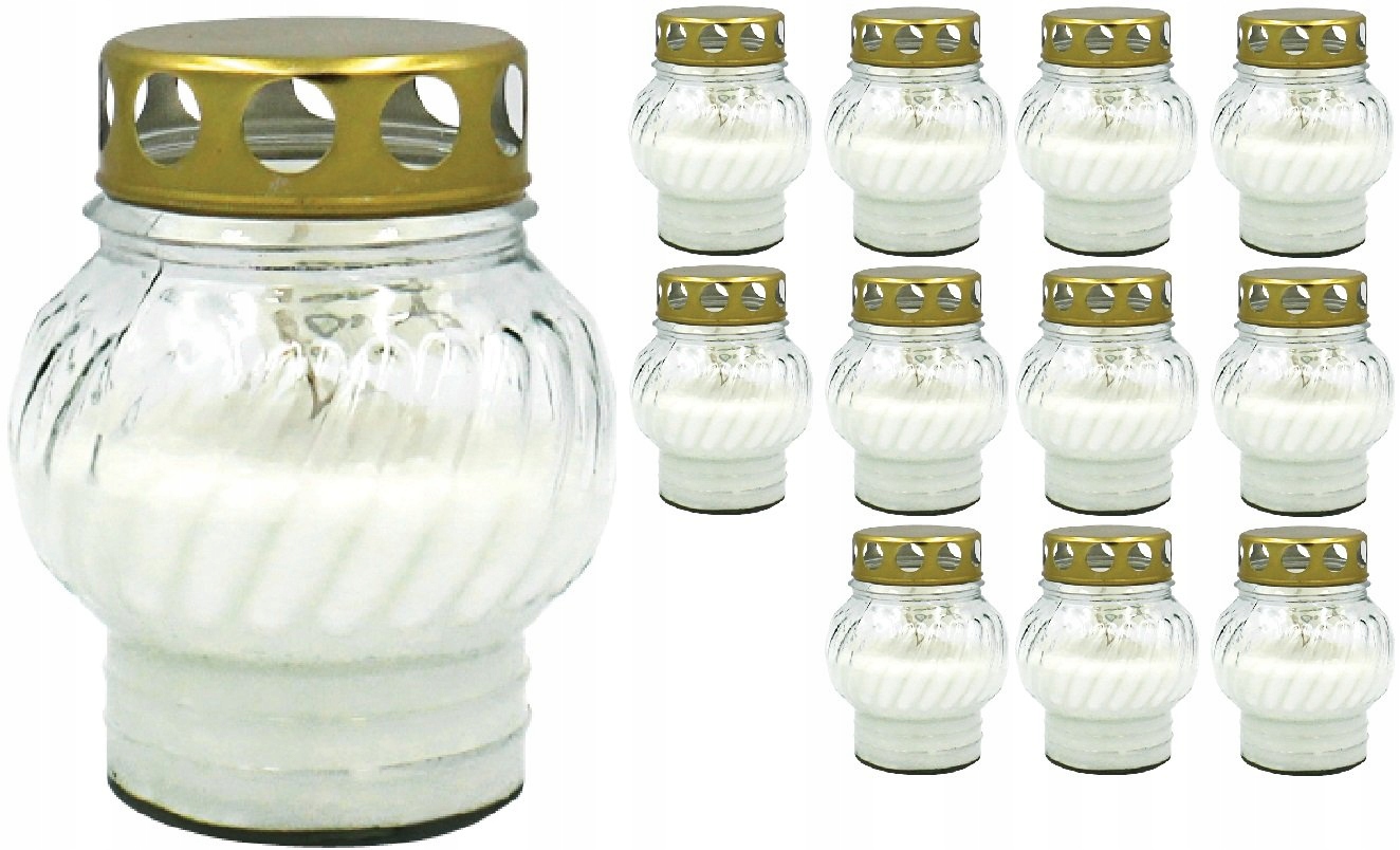 

Znicz Szklany Zalewany Mały 11cm 14h Komplet