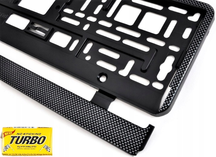 Ramka do tablicy rejestracyjnej carbon elastyczna do auta samochodu *pl Ue*