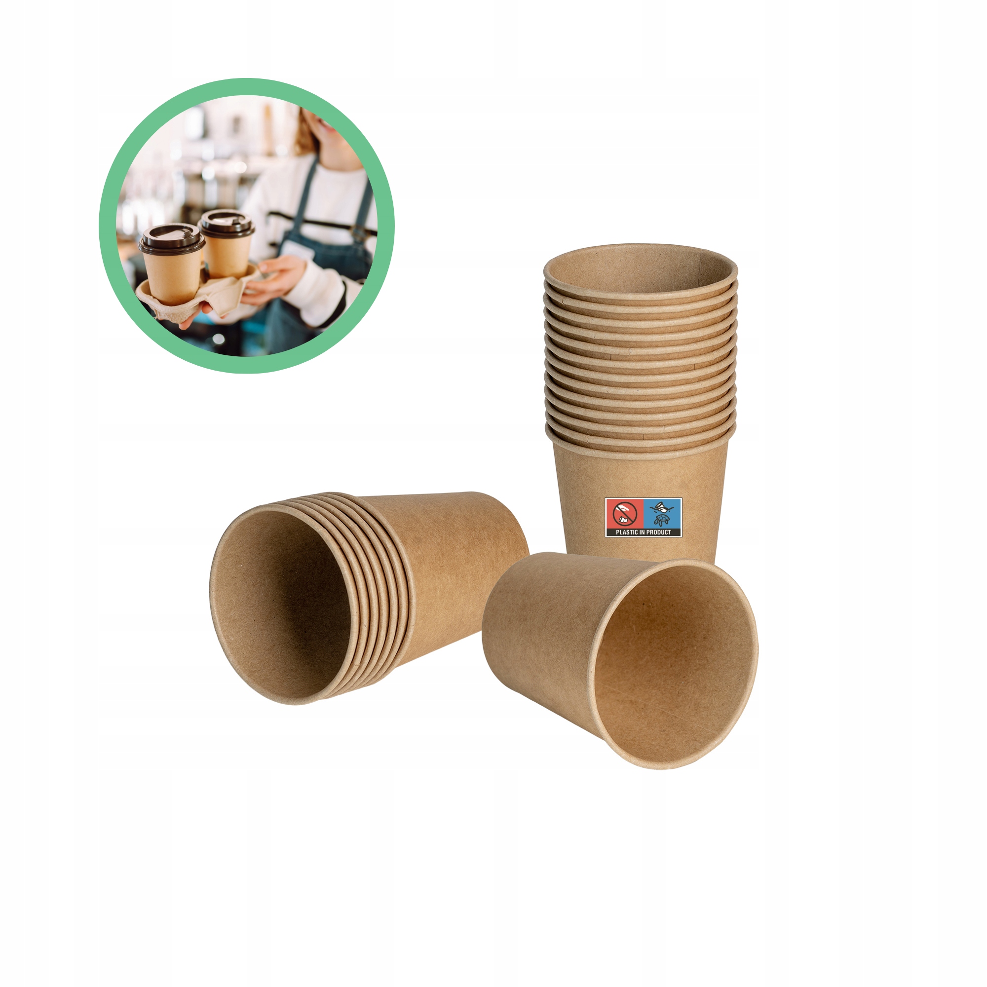 Kubki papierowe Kraft 100 ml 100 szt.