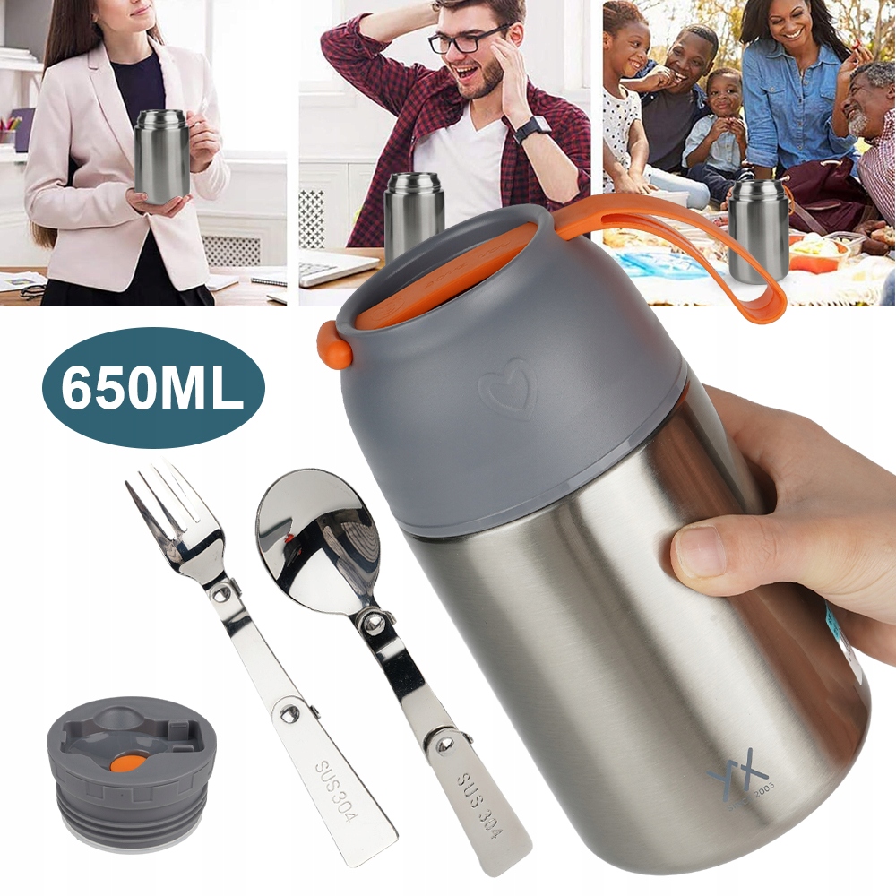 TERMOS OBIADOWY 630 ml NA ZUPĘ ŻYWNOŚĆ LUNCH POJEMNIK TERMICZNY + ŁYŻECZKA Rodzaj termos obiadowy