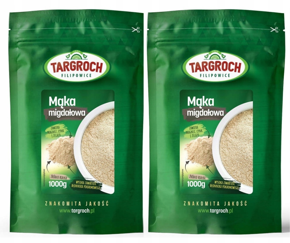 2x Mandlová mouka z mletých mandlí 100% přírodní 1 kg 2 kg Targroch